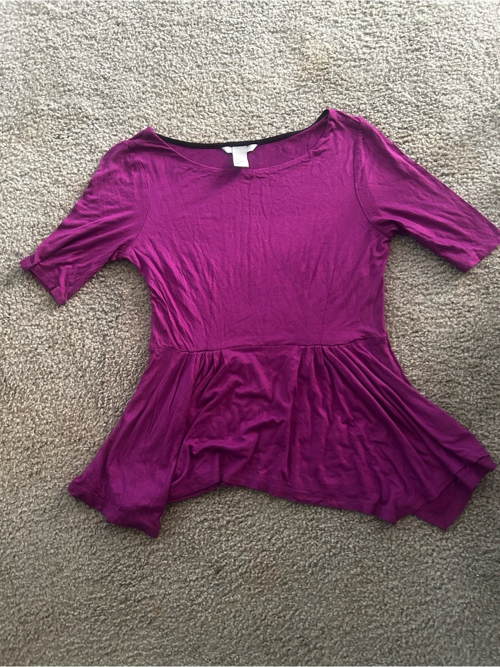 H&M Magenta Peplum Tunic